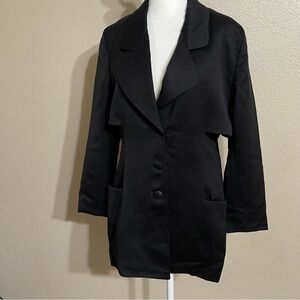 Tahari Classic Black Women's Wool Blazer Jacket